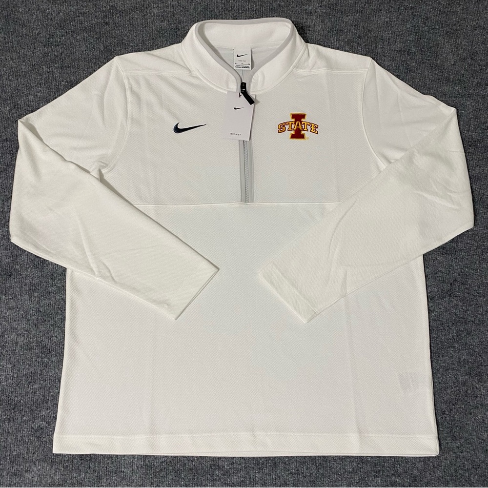 Nike Victory Dri-Fit Quarter Zip Iowa State Cyclones Mens XL White Pullover NWT - Picture 2 of 12